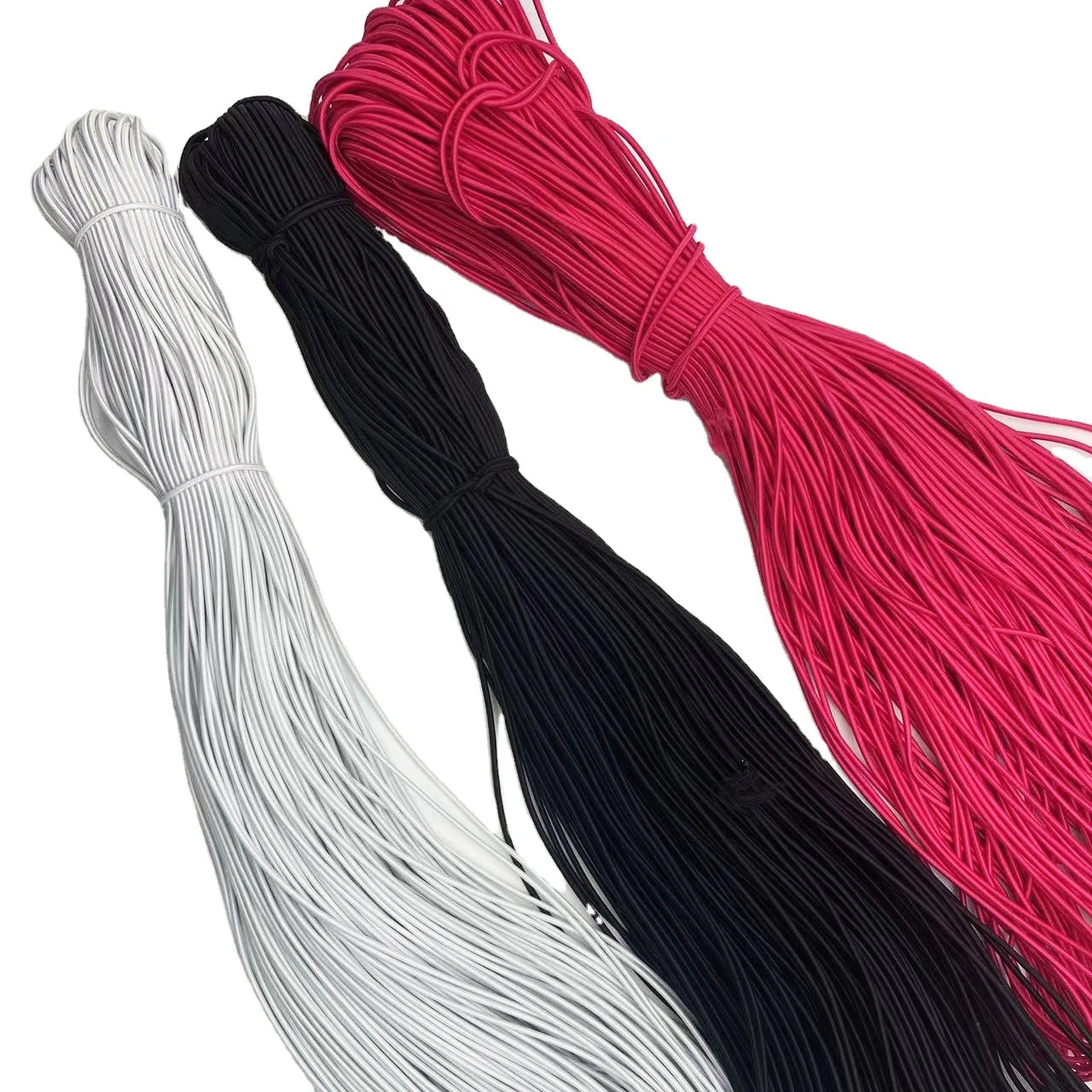 Custom High Latex Stretch Rope Strong Elastic String Waxed Finish Available 1mm 2mm 3mm 5mm 6mm 8mm 10mm Sizes for Bags Garments