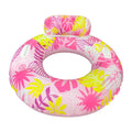 Outdoor Swim Pool Floating Underarm Ring Water Anti-rollover Backrest with Handle and Cup Holder Adult Inflatable Swimming Ring