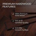 Modern Design Indoor Solid Wood Flooring T&G Smooth Surface Non-Slip OKAN Wood 18mm Thick Hardwood Flooring