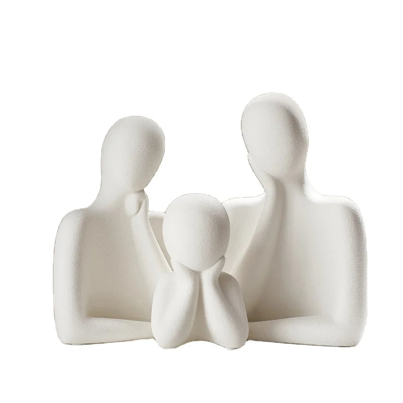 Statues Resin Crafts Nordic Style the Family Lover Figurine Abstract Furnishing Article Light Luxury Home Decoration