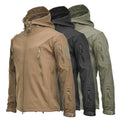 Jacket for Men Outdoor Soft Shell Fleece  Windbreak  Hooded Coat Autumn Winter