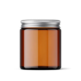2oz 4oz 8oz Frosted Amber Blue Glass Candle Jar with Aluminum Lid