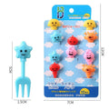 Wholesale Mini Animals Fruit Fork Kids 10 Pcs /set Bento Accessories Plastic Food Picks for Children