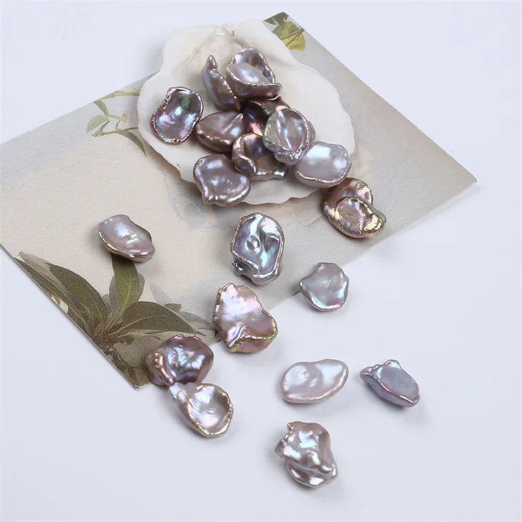 Zhuji Whosale 15-16mm No Hole Big Keshi Pearls Loose Pearl for Jewelry Making