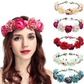 Bride Kids Girls Bohemia Flower Headband Hair Band Garland Wedding Wreath Hair Accessories
