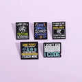 Creative Funny Science Metal Crafts Cartoon Colorful Letters Soft Enamel Pin Star Shape Lapel Pins Souvenirs