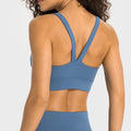 Naked Beauty V Back Sports Bra Long Line Sexy Shockproof Gym Yoga Fitness Bra Top Nylon Good Quality Workout Clothes for Women