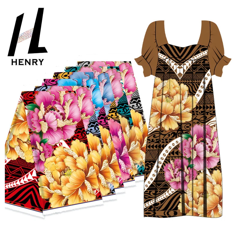 Shaoxing Lot Stock Polyester Floral Printed Boho Style Comfort Ladies Dress Fabric by the Yard