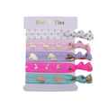 New Arrival Women Girl Custom Colorful Printed Hair Band Elastic Bracelet Gold Foil Hair Tie Set