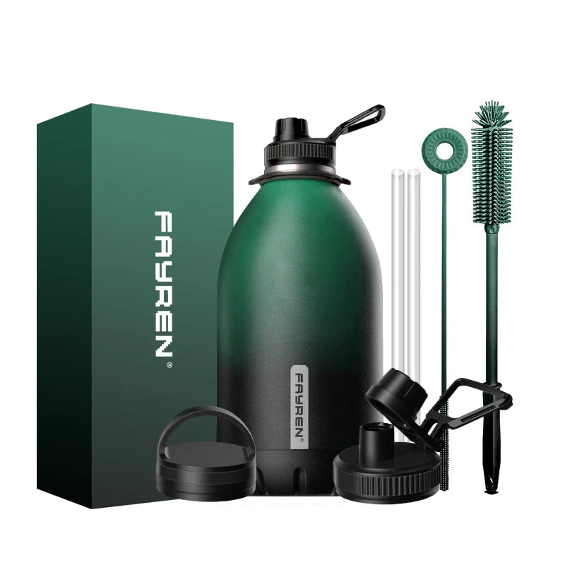 Insulated Sport Thermos Bottle Large-capacity Stainless Steel Water Bottle Travel Cup Double Wall Vacuum Flask Thermal Mug