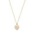 Trendy 18K Gold Plated Dainty White Cubic Zircon 925 Sterling Silver Romantic Heart Shape Pendant Chain Wedding Engagement