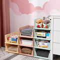 Eco-Friendly Foldable Standing Type Cabinet Layered Partition Drawer Plastic Storage Rack Shelf