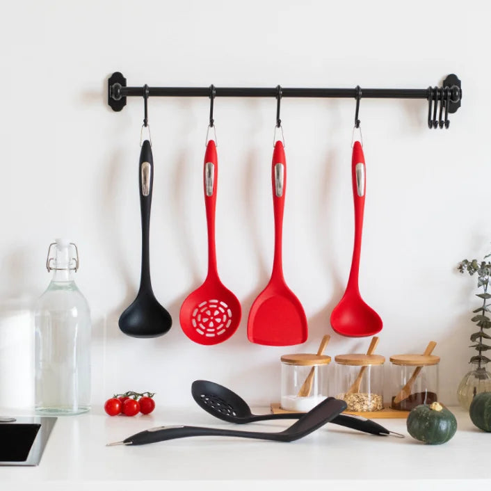 Kitchen Cooking Utensils SetNon-Stick Silicone Cooking Kitchen Utensils Spatula Set with Holder