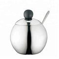 Kitchenware Salt Storage Pot Spice Jar Stain with Spoon Less Steel Sugar Pot