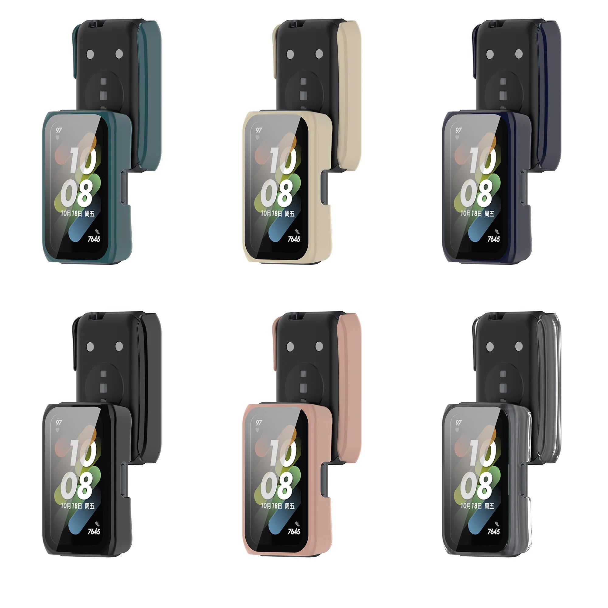 ShanHai PC Tempered Glass Film for Huawei Band 7 /honor 6 Watch Screen Case Suitable for Honor Band 7 Bracelet Protective Case