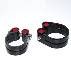 Carbon Fiber Bicycle Seat Post Clamp Bike Quick Release Clamp Seat Tube Clip