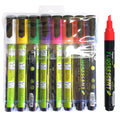 Flysea Set of 8 Liquid Chalk Markers for Kids Washable Dry Erase Pens for School Menu Board Car Window Glass Neon