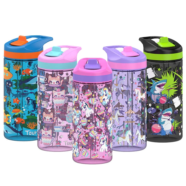 New Design Portable Bpa-Free Sport Bottle Cartoon Plastic Drinking Water Bottle Sport Water Bottle