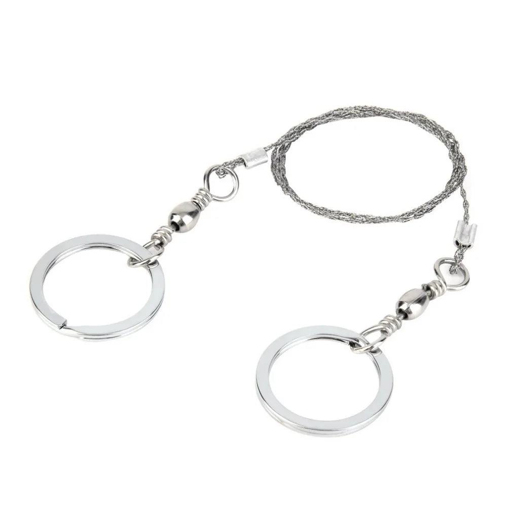 Camping Hiking Survival Wire Saw 4 Steel Wire Saw Survival Cable Chain Sawing Line