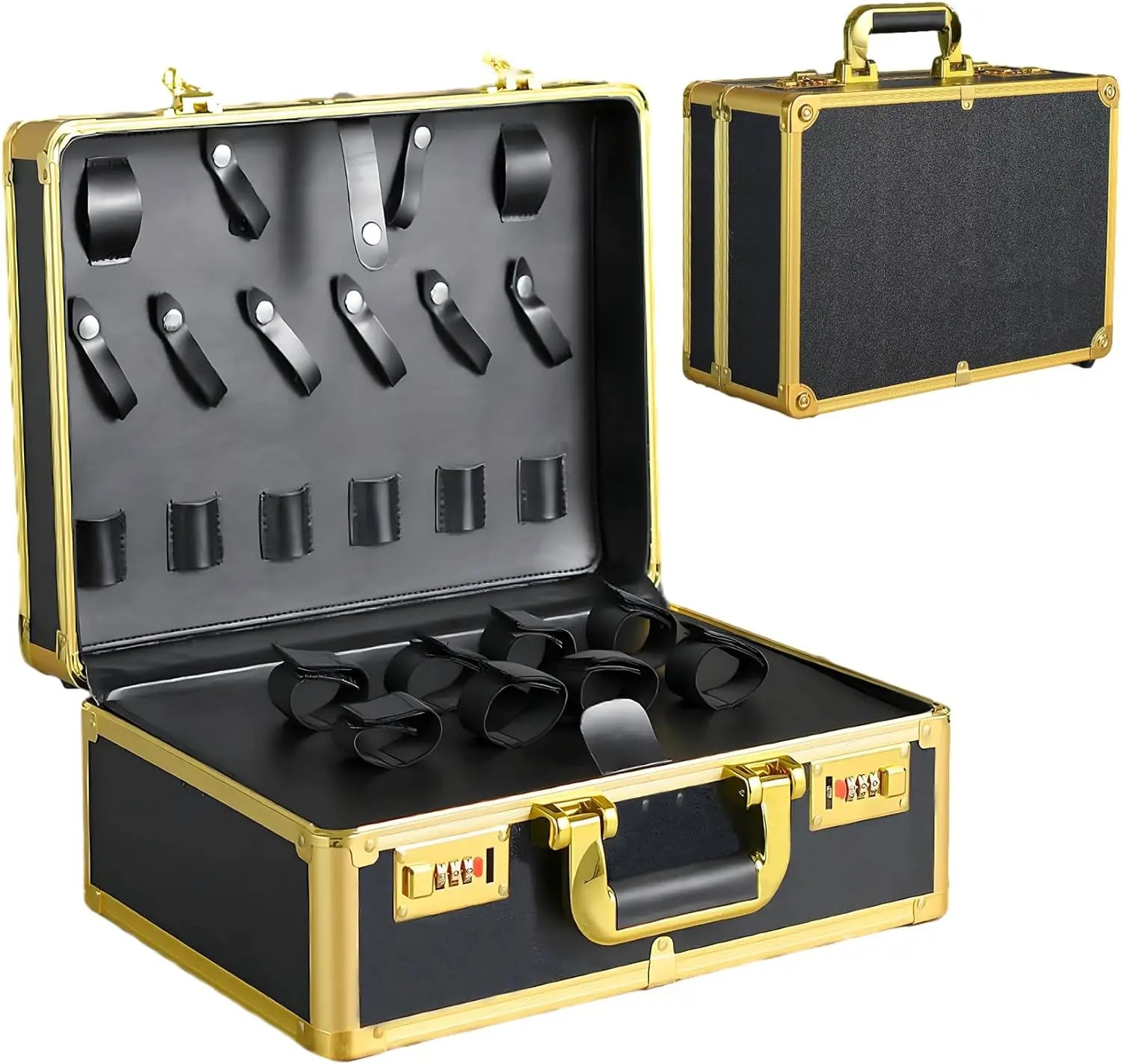 Luxury Portable Double Layer Barber Travel Case Professional Carrying Case for Clippers Supplies OEM & ODM Supported