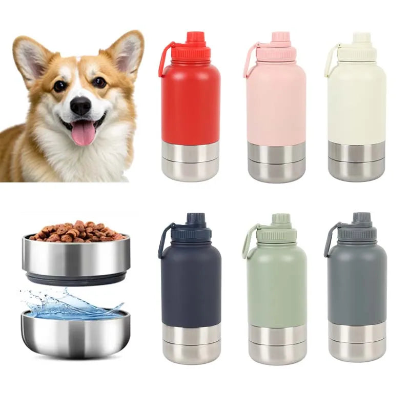 Portable Handle Eco-Friendly Solid 32oz 304 Stainless Steel Insulated Cup Large Capacity Water Cup for Humans Pets