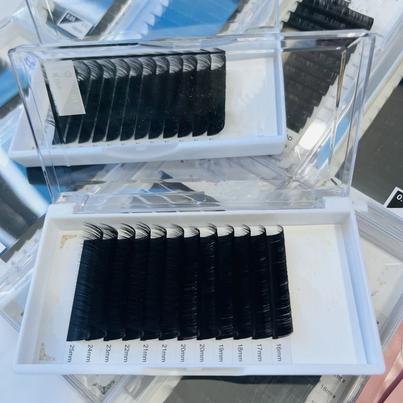 Cashmere 005 Cc 8mm25mm Matte Black Lash Extensions Wholesale Premium Mink Individual Lash Tray