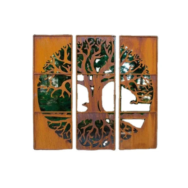 Corten Steel Garden Screen Decorative Metal Outdoor Privacy Screen