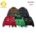 Fengway Custom Women O-Neck Bubble Waterproof Knitted Windproof White Duck Down Thin Winter Quilted Puffer Coat