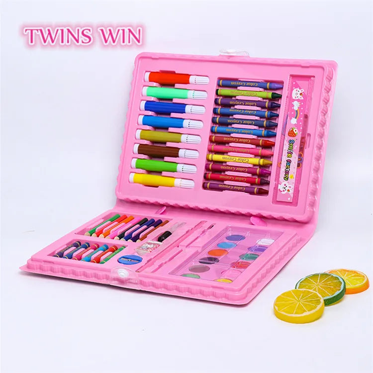 Drawing Tools Set Kindergarten New 68pcs Watercolor Pen Painting Set for School Gifts Stationery School Art Set for Kids 006