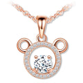 Cute Bear Jewelry 925 Sterling Silver Bear Pendant for Girls