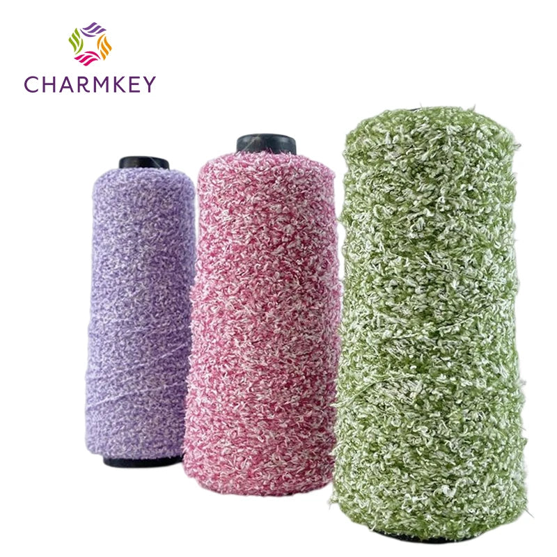 Nylon Polyester Half Velvet Cone Yarn 30% Nylon 70% Polyester Blended Feather Yarn for Socks