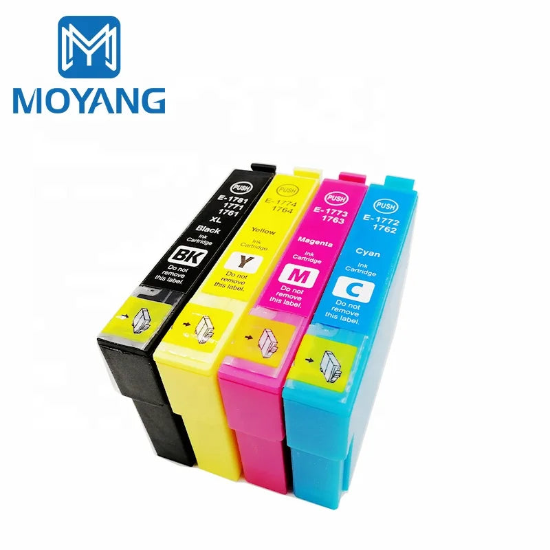 MoYang Compatible for EPSON T1771-4 Ink Cartridge Stylus XP-30/XP-102/XP-202(Korea)/XP-302/XP-402 Printer Cartridges T1771