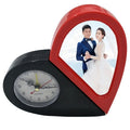 Rotated Sublimation Plastic Clock Photo Frame with Makeup Mirror for Christmas Graduation Birthday Wedding Gifts