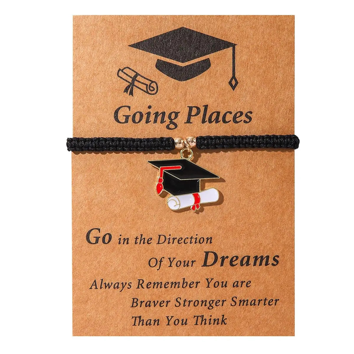 2025 Graduation Gifts Graduation Cap Magic Robe Card Braided Bracelet Bachelor Hat Bracelet for College High School