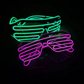 Cheap Price Newest Wireless El Wire Shutter Style Glasses El Glasses Dark in Night for Party