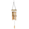 Creative Handmade Chinese Retro Bamboo Tube Wind Chime for Summer Elegant Aerial Pendant Garden Ornament Hotel Birthday Gift
