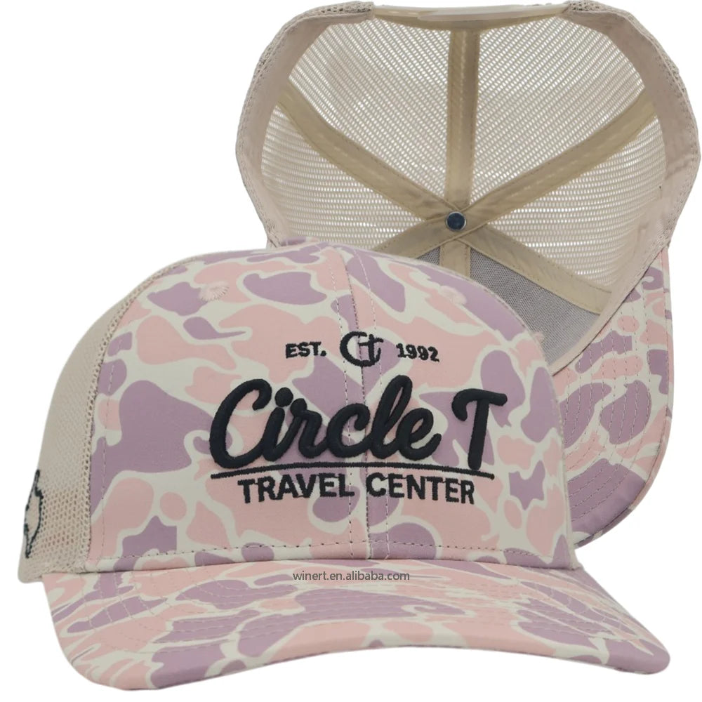 Custom Embroidery Leather Patch Fitted Baseball Caps Camo Trucker Hat Richardson 115 6 Panel Richardson 112 Trucker Hat