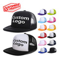 Wholesale Blank 5 Panel Foam Mesh Snapback Hats With Custom Logo Print Flat Brim Hip Hop Trucker Hat