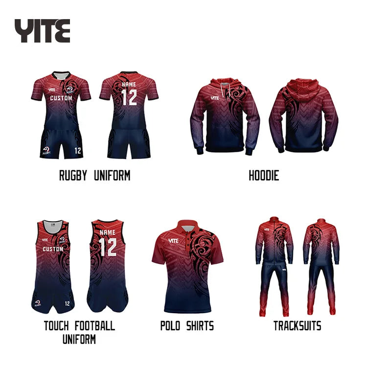 Heat-Transfer Printed New Zealand Maori Design Rugby League Jerseys Shorts Kits Customization Breathable Quick Dry Plus Size