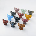 DIY Factory Hand Carved Small Natural Crystal Quartz Stone Animals Folk Crafts for Office Home Decoration Amethyst Folk Crafts