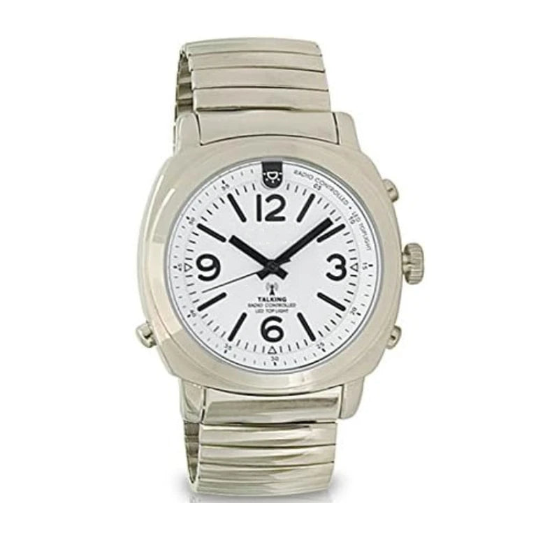 Atomic Talking Watch With Lighttalking Time and Date Loud Alarm Watch for Visually Impaired and Blind People