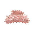 Modern Korean Simple Floral Hair Claw Clips Acetic Acid Plate Rhinestone Hairpin 9cm Hair Accessories for Women