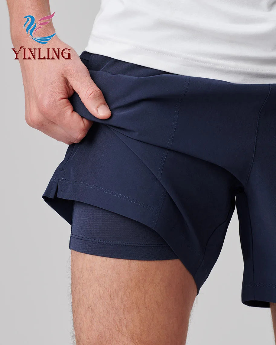 Custom Lining 2 in 1 Men Board Shorts Soft Stretch Men Shorts Mens Physique Shorts