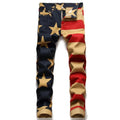 Men's Gothic Mid Waist Y2K Style Straight Ripped Denim Jeans Eco-Friendly Casual Hip Hop
