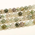 Natural Green Rabbit Hair Crystal Round Beads Green Crystal Bracelet Loose Beads Diy Jewelry Accessories Beading Wholesale