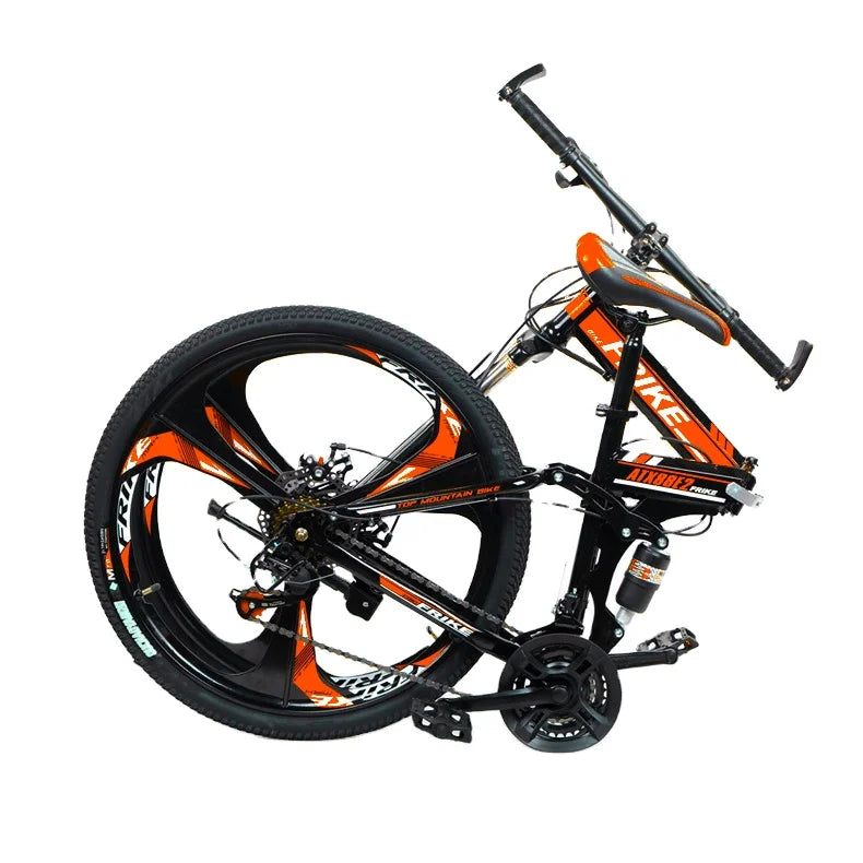 2024 Wholesale Folding Bike 26 Inch Factory Supplies 21 Speed Double Disc Brake Mountain Bike