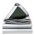 2m X 3m 180 GSM Silvery Green Coated Nonwoven Anti-UV PE Tarpaulin for Home Garden Plants Rainproof Gazebo Tent Chair Cover