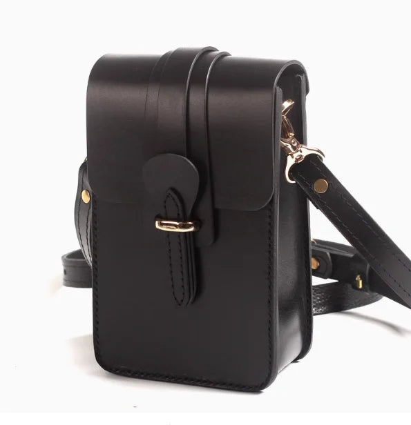 Zenos New Fashionable Genuine Leather Scissor Bag Key Case for Hairdressing Tool Shoulder Storage Letter Pattern Style