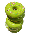 Christmas Donut 4inch Matcha Colour Pistachio Jam Artificial Simulation Food Model Donuts Chocolate Green Nut Sugar Bean Bread
