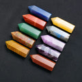 Wholesale 45MM Brazil Hexagonal Natural Clear Quartz Crystal Column Rose Quartz Polished Point Loose Gemstones Single Pointed